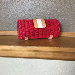 Tommy Hilfiger “Surf Shack” rattan clutch EUC!